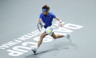 Andrey Rublev striking a forehand